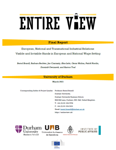 European, National and Transnational Industrial Relations: Visible and Invisible Hands in European and National Wage Setting