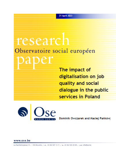 The impact of digitalisation on job quality and social dialogue in the public services in Poland